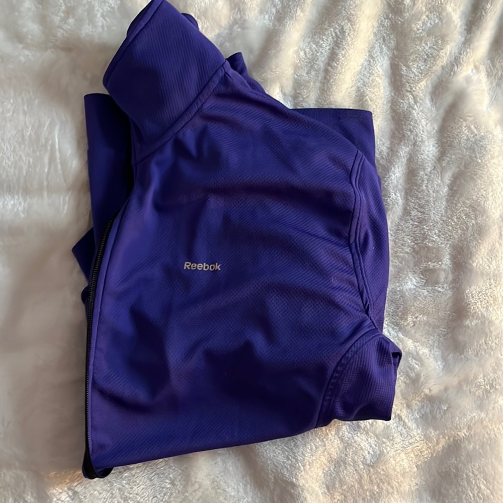 x-large purple reebok zip-up